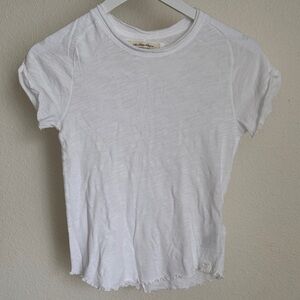 We The Free White Short Sleeve Slub Tee White S